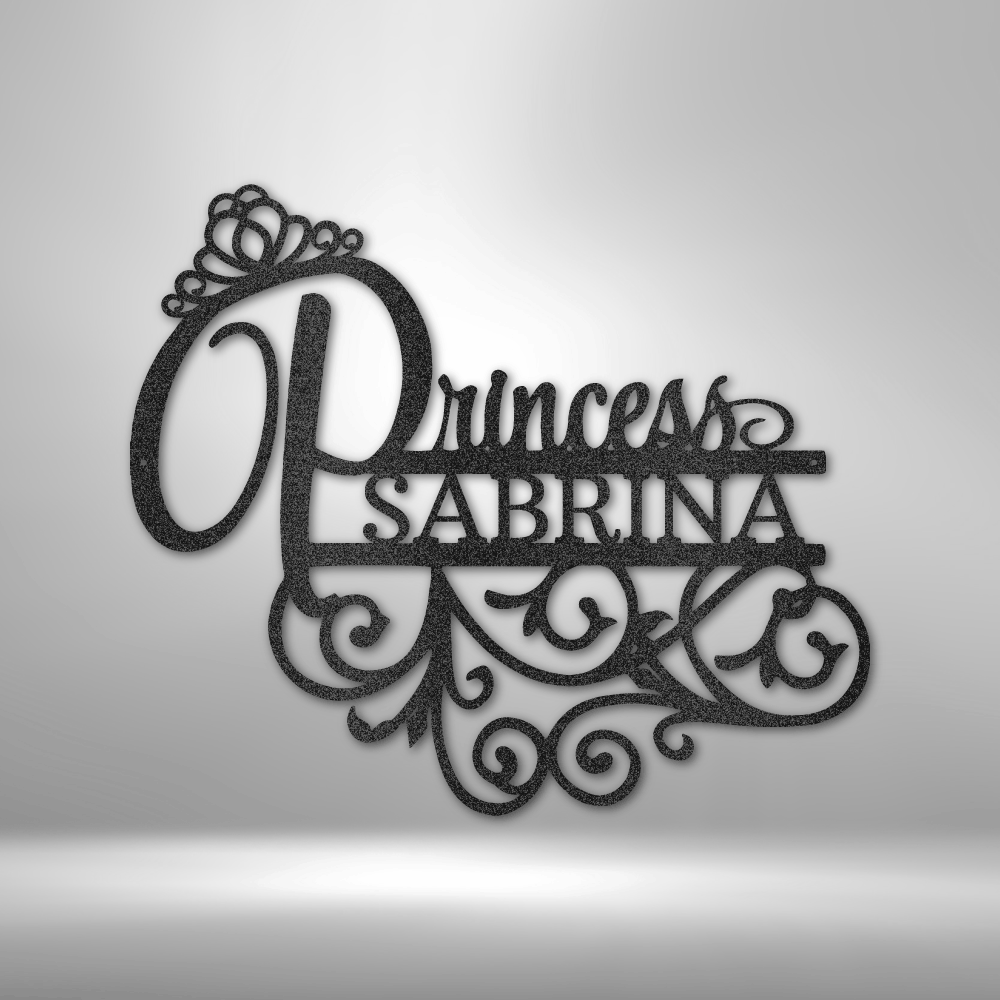 Princess Monogram|Custom Metal Signs | Monogram Wall Decor | Metal Wall Art |Name Sign | Name Art | Personalized Name Gift | Custom Metal Art