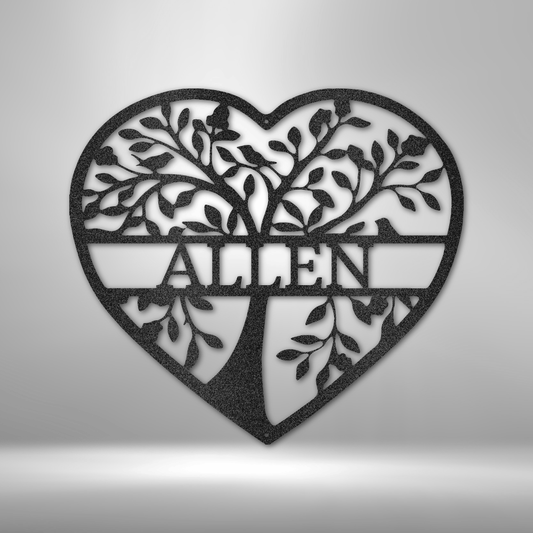 Loving Family| Tree Monogram|Personalized Wedding Gift for Couple | Custom Name Sign | Wedding Date Sign| Custom Tree of Life Metal Sign| Anniversary Gift | Bridal Shower Gift