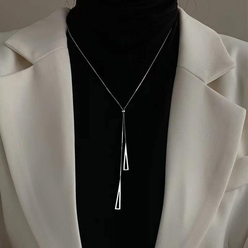 Geometric Sweater Box Chain Female  Long Necklace For Women Adjustable Fine Jewelry Wedding Party Birthday Gift