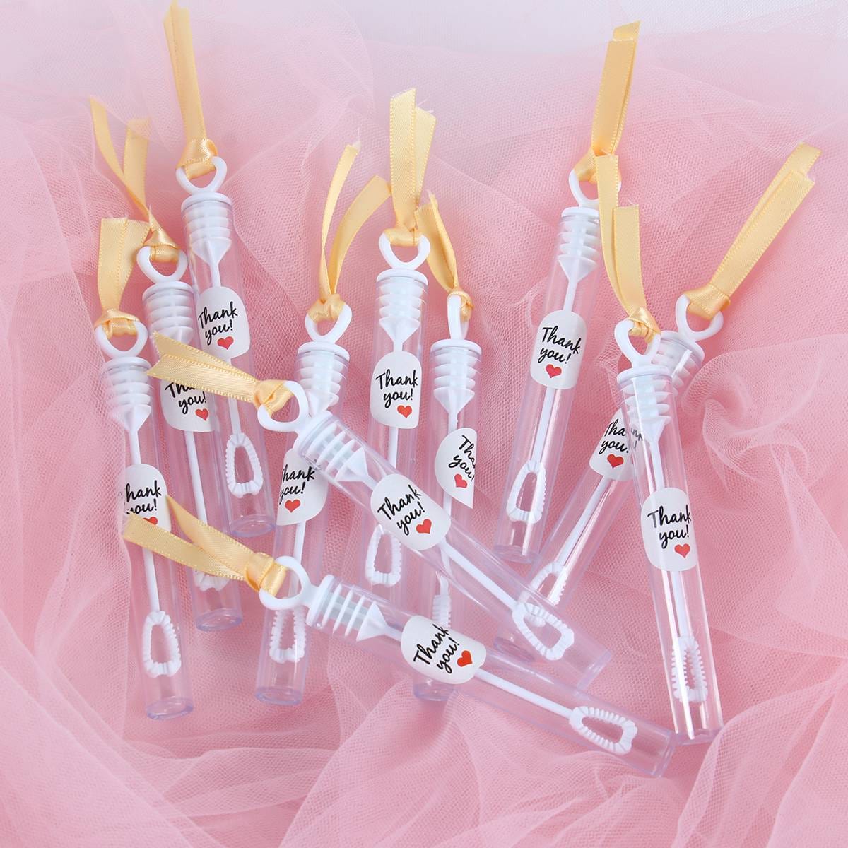 Love Heart Wand Tube Bubble Soap Bottle Rustic Wedding Birthday Gifts for Guests Party Decoration Wedding Baby Shower Supplies