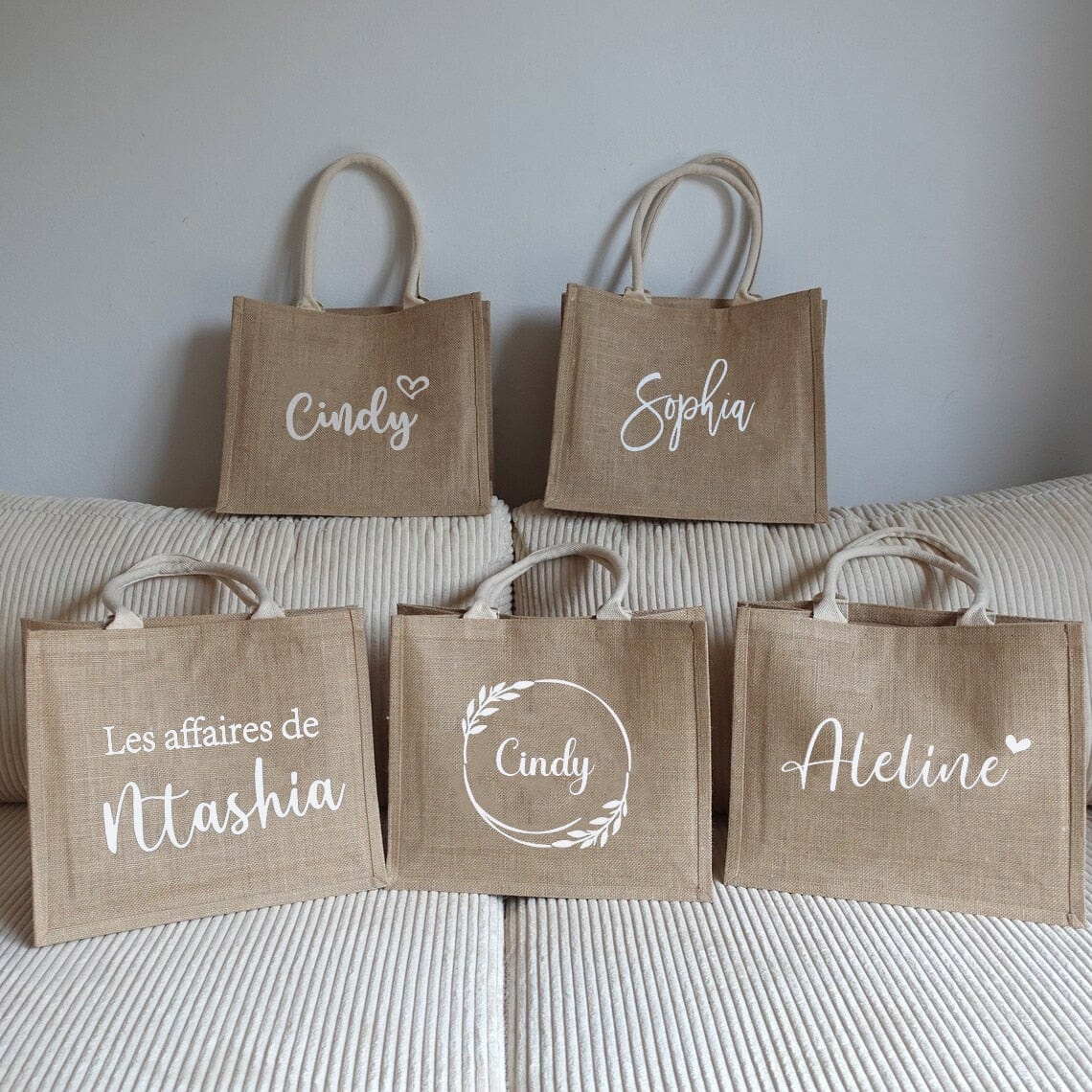 Personalized Burlap Eco Friendly Bridesmaid Jute Bag Burlap Tote Gift Bags Bachelorette Party Favors Custom Beach Tote Bag with Name