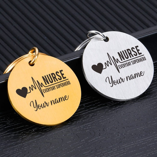 Custom Name Nurse Keychain