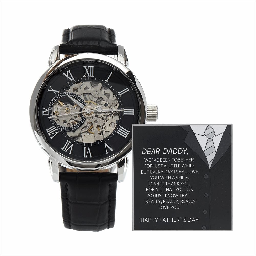 Father´s Day Gift For New Dad - Really Love You - Men´s Openwork Watch Jewelry [hgnjewels1] 