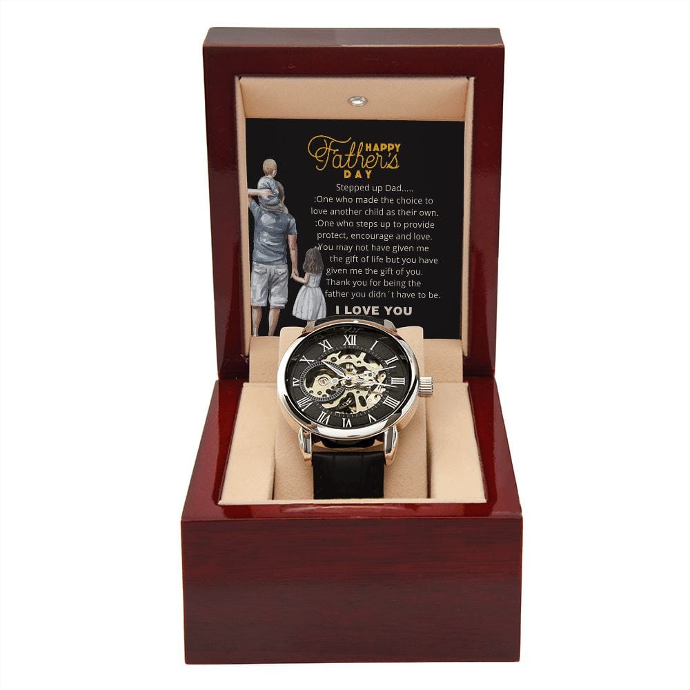 Father´s Day Gift - Stepped Up Dad - Men´s Openwork Watch Jewelry [hgnjewels1] 