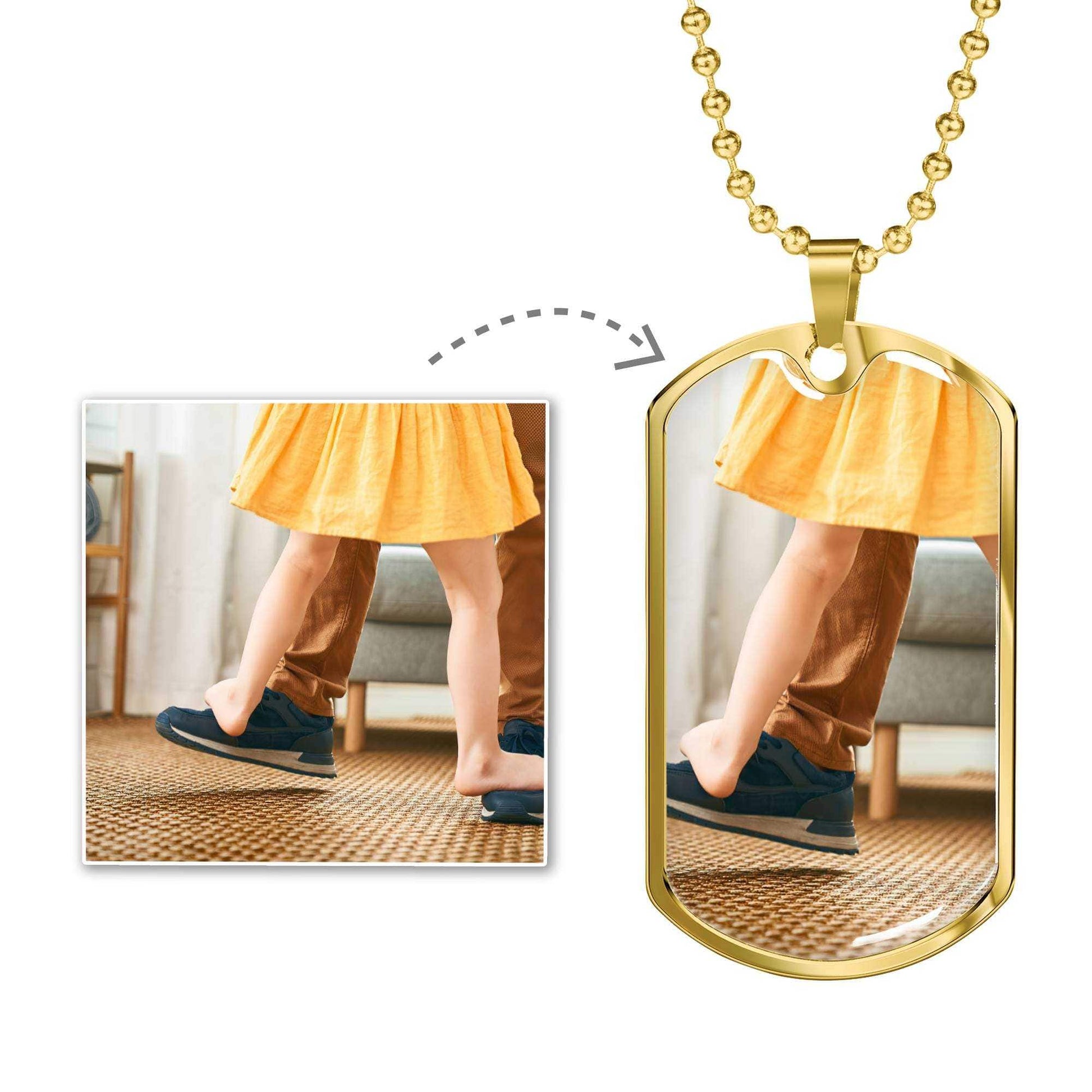 Personalize Father´s Day Dog Tag Necklace Pendant