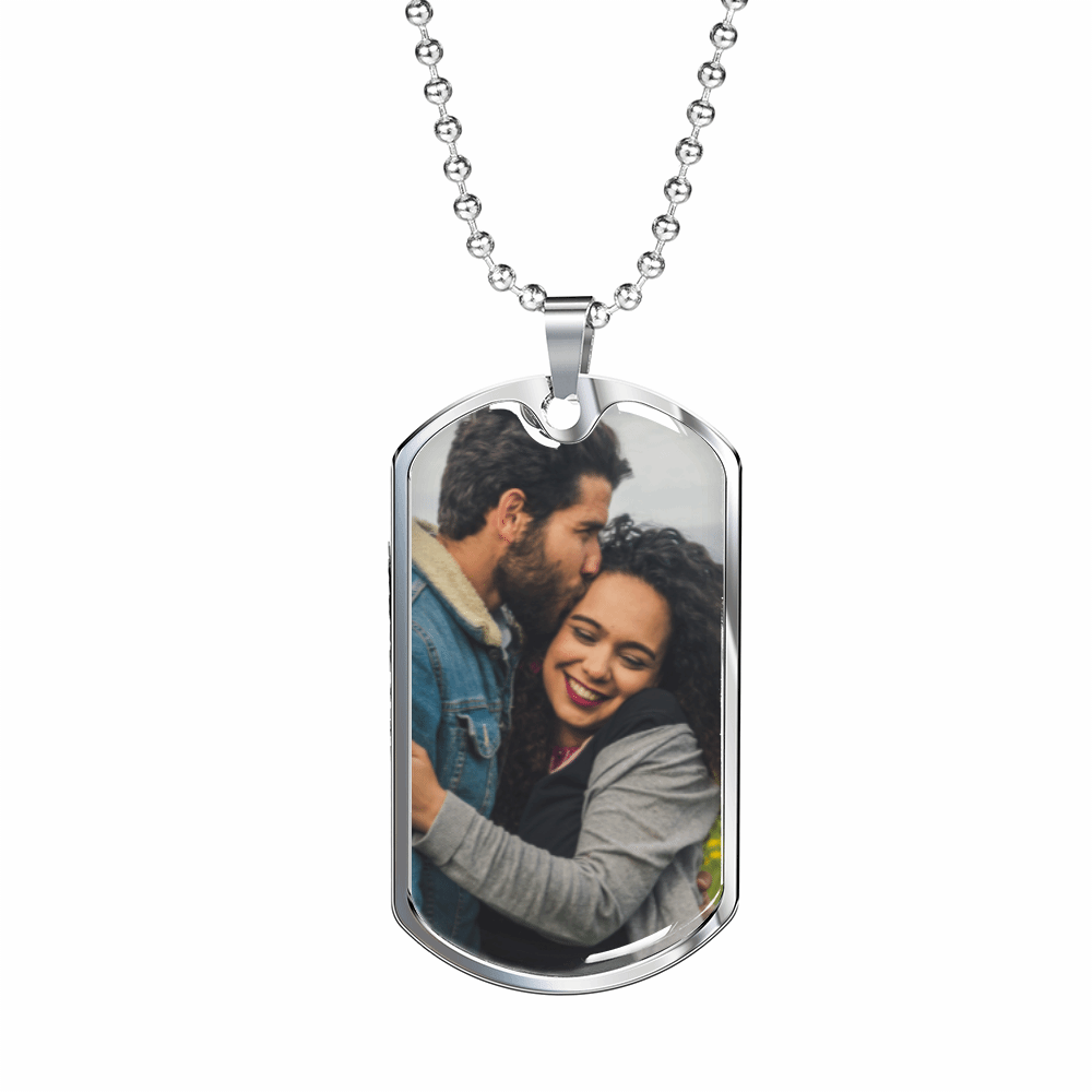 Gift For Future Husband - Our Wedding Day - Luxury Military Necklace