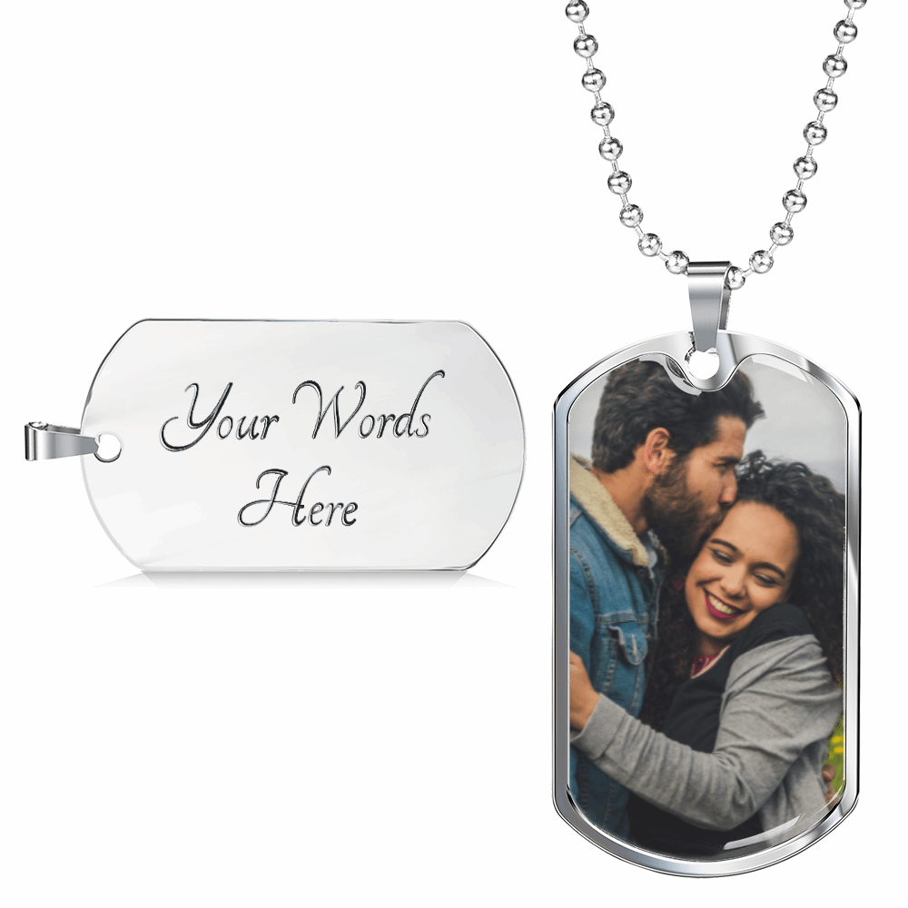 Gift For Future Husband - Our Wedding Day - Luxury Military Necklace